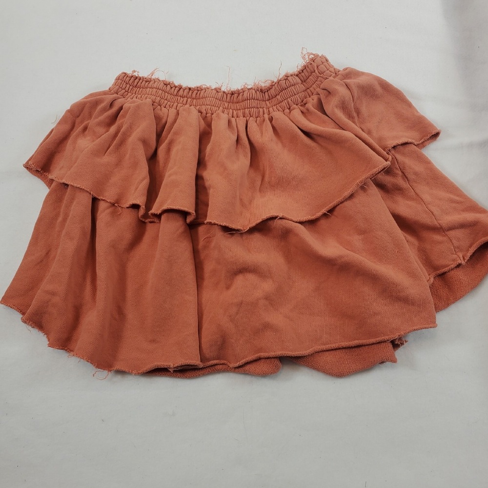 Aerie Layered Mini Skirt Womens XL Tiered Low Rise Sweat smocked waist